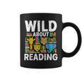 Wild About Reading Safari Animals Books Teacher Student Graphic Print Coffee Mug Wild About Reading Safari Animals Books Teacher Student Graphic Print Coffee Mug
