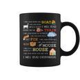 I Will Read Books On a Boat & Everywhere Reading Graphic Print Coffee Mug