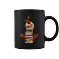 Woman And Books Stack Afro Girl Book Lover Graphic Print Coffee Mug Woman And Books Stack Afro Girl Book Lover Graphic Print Coffee Mug