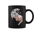 Woman Bookworm Reading Books Library Literature Read Book Graphic Print Coffee Mug