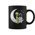 Women's Alien And Astronaut Reading On Moon Kids Sci Fi Book Graphic Print Coffee Mug Women's Alien And Astronaut Reading On Moon Kids Sci Fi Book Graphic Print Coffee Mug