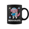 Women's Axolotl Books Readsalotl Reading Bookworm Boys Girls Kids Graphic Print Coffee Mug