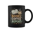 Women's Books Coffee Repeat Book Lover Reader Bookworm Graphic Print Coffee Mug