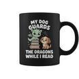 Women's Cute Fantasy Book Reader Apparel Dog Dragon Bookish Magic Graphic Print Coffee Mug