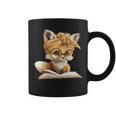 Women's Cute Fox Reading Book Lover Animal Graphic Baby Portrait Graphic Print Coffee Mug Women's Cute Fox Reading Book Lover Animal Graphic Baby Portrait Graphic Print Coffee Mug