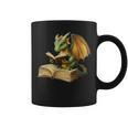 Women's Dragon Bookworm Reading Book Graphic Graphic Print Coffee Mug