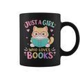 Women's Just A Girl Who Loves Books Reading Read Book Bookworm Graphic Print Coffee Mug