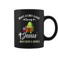 Women's Just A Girl Who Loves Jesus And Avocados And Books Graphic Print Coffee Mug Women's Just A Girl Who Loves Jesus And Avocados And Books Graphic Print Coffee Mug