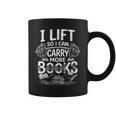 Women's I Lift So I Can Carry More Books Reading Reader Book Workout Graphic Print Coffee Mug Women's I Lift So I Can Carry More Books Reading Reader Book Workout Graphic Print Coffee Mug