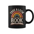Women's Take A Look Its In A Book Retro Reading Bookworm Librarian Graphic Print Coffee Mug Women's Take A Look Its In A Book Retro Reading Bookworm Librarian Graphic Print Coffee Mug