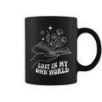Women's Minimalist Bookworm Lost In My Own World Book Lover Graphic Print Coffee Mug Women's Minimalist Bookworm Lost In My Own World Book Lover Graphic Print Coffee Mug