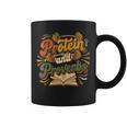 Women's Protein And Proverbs Protein Workout Book Lover Retro Graphic Print Coffee Mug