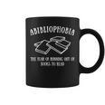 Women's Reader Bibliophobia The Fear Of Running Out Of Books To Read Graphic Print Coffee Mug Women's Reader Bibliophobia The Fear Of Running Out Of Books To Read Graphic Print Coffee Mug
