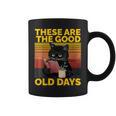 Women's These Are The Good Old Days Cat Reading A Book Graphic Print Coffee Mug Women's These Are The Good Old Days Cat Reading A Book Graphic Print Coffee Mug