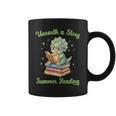 Women's Unearth a Story Triceratops Dinosaur Reading Books Cute Dino Graphic Print Coffee Mug Women's Unearth a Story Triceratops Dinosaur Reading Books Cute Dino Graphic Print Coffee Mug