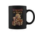 Women's Unearth a Story Triceratops Dinosaur Reading Books Dino Graphic Print Coffee Mug Women's Unearth a Story Triceratops Dinosaur Reading Books Dino Graphic Print Coffee Mug