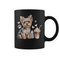 Yorkie Dog Moms Iced Coffee And Books Yorkshire Terrier Graphic Print Coffee Mug