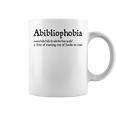 Abibliophobia Reader Top Bookworm Reading Graphic Print Coffee Mug