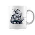 Adorable Reading Bunny Drawing For Book Lovers Philossophers Graphic Print Coffee Mug Adorable Reading Bunny Drawing For Book Lovers Philossophers Graphic Print Coffee Mug