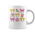 Apple Coquette Bow Books First Day Of School Back To School Graphic Print Coffee Mug Apple Coquette Bow Books First Day Of School Back To School Graphic Print Coffee Mug