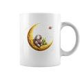 Astronaut Reading Book To Alien Moon Space Astronomy Graphic Print Coffee Mug
