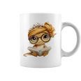Baby Lizard Open Book Reading Reptile Graphic Portrait Round Premium Tri-Blend Graphic Print Coffee Mug