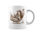 Basset Hound Dog Mom Basset Hound Dog Reading Book Graphic Print Coffee Mug