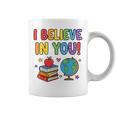 I Believe In You Educational Art With Books And Globe Graphic Print Coffee Mug