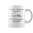 Same Book Club Different Page For Book Clubs Graphic Print Coffee Mug