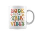 Book Fair Vibes Groovy Retro School Reading Nostalgic Graphic Print Coffee Mug
