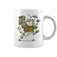 Book Lover Frog Quiet Please Cute Librarian Cartoon Graphic Print Coffee Mug