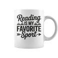 Book Lover Saying Humor Reading Is My Favorite Sport Graphic Print Coffee Mug