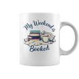 My Weekend Is Booked Cozy Book Lover's Graphic Print Coffee Mug