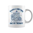 Books & Knitting Are My Therapy Reading Knitting Lover Craft Graphic Print Coffee Mug