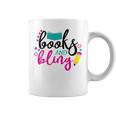 Books And Bling Graphic Print Coffee Mug