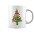 Books Christmas Tree Xmas Librarian Book Lovers Pajama Graphic Print Coffee Mug