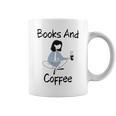 Books And Coffee Girl Graphic Print Coffee Mug