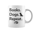 Books Dogs Repeat Shirt Dog Lover Book Lover T-Shirt Graphic Print Coffee Mug