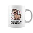 Books Fuel My Horsepower Cute Reading Pony Graphic Print Coffee Mug
