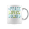 Books Peace Love Bookworm Book Nerd Book Lover Reading Graphic Print Coffee Mug
