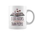 I Like Books More Than People Graphic Print Coffee Mug
