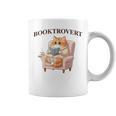 BOOKTROVERT Cute Cat With Tea Cozy Sweater And Book Graphic Print Coffee Mug BOOKTROVERT Cute Cat With Tea Cozy Sweater And Book Graphic Print Coffee Mug