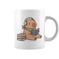 Capybara Reading a Book Cute Reading For Boys Girls Premium Tri-Blend Graphic Print Coffee Mug