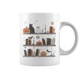 Cat Book Lover Halloween Cute Spooky Reading Premium Tri-Blend Graphic Print Coffee Mug