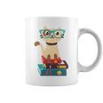 Cat Book Reader Nerd Graphic Print Coffee Mug