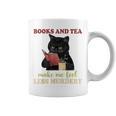 Cat Books And Tea Make Me Feel Less Murdery Quote Graphic Print Coffee Mug