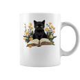 Cat Shirts For Women Book Lover Shirt Cute Cat And Book Premium Tri-Blend Graphic Print Coffee Mug