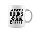 Cats Books And Coffee Reading Graphic Print Coffee Mug