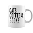 Cats Coffee And Books Graphic Print Coffee Mug Cats Coffee And Books Graphic Print Coffee Mug