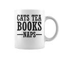 Cats Tea Books Naps Cat Lover Graphic Print Coffee Mug